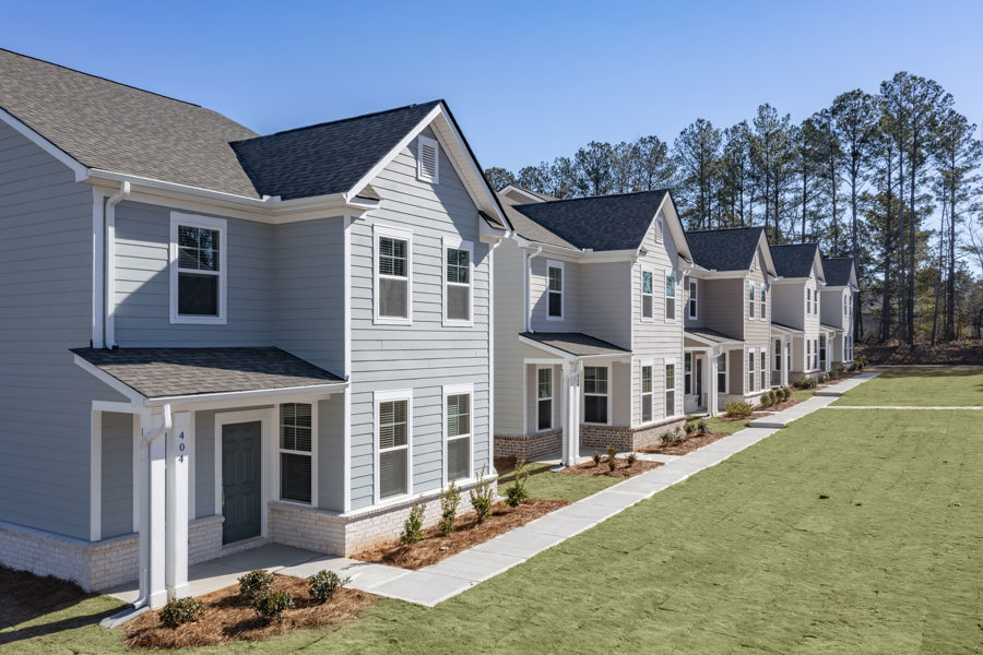 townhome back exterior balconies